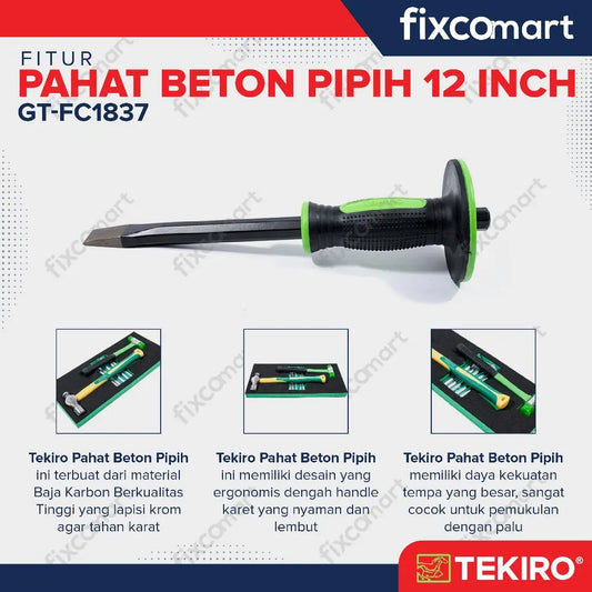 Tekiro Pahat beton pipih 12 inch FIXCOMART