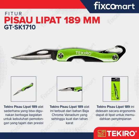 Tekiro Pisau Lipat - Tekiro Single Knife FIXCOMART