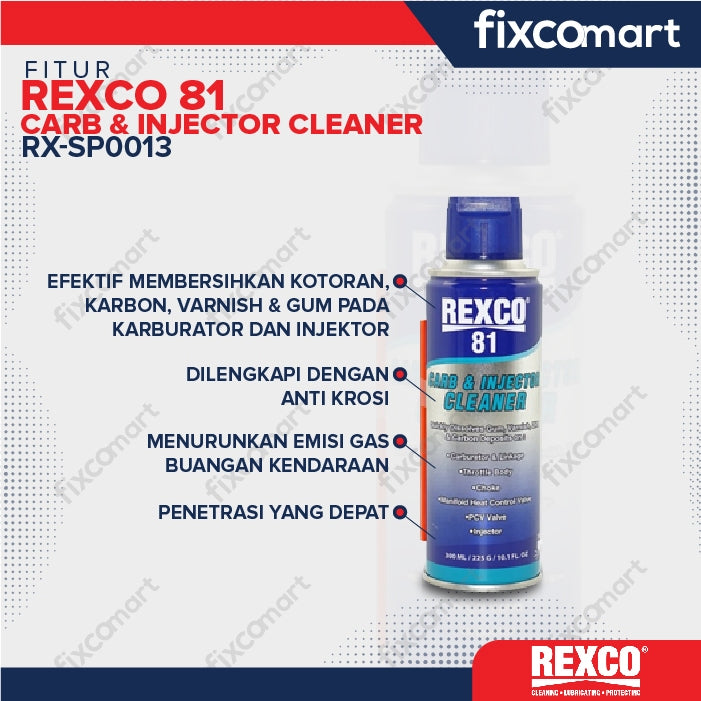 Rexco 81 Pembersih Karburator & Injector/ Carb & Injector Cleaner / Rexco 81 300 Ml