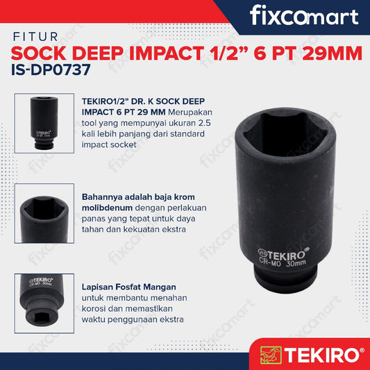 Tekiro Deep Impact / Mata Sock Socket 1/2 inch 6 PT - 29 mm