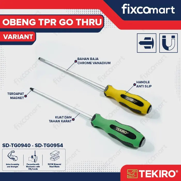 Tekiro Obeng Tpr Ketok (+) Plus dan Minus (-) FIXCOMART