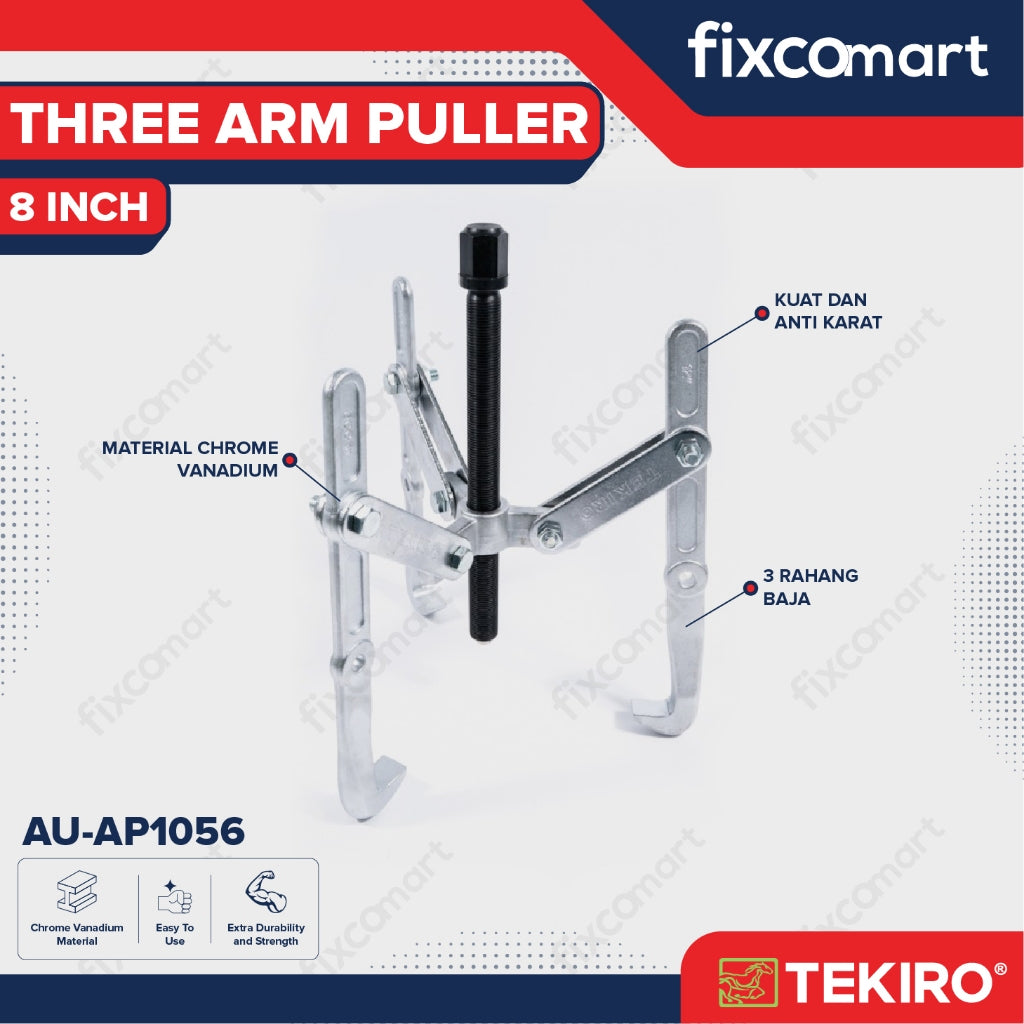 Tekiro Three Arm Gear Puller / Treker Kaki 3 8 Inch