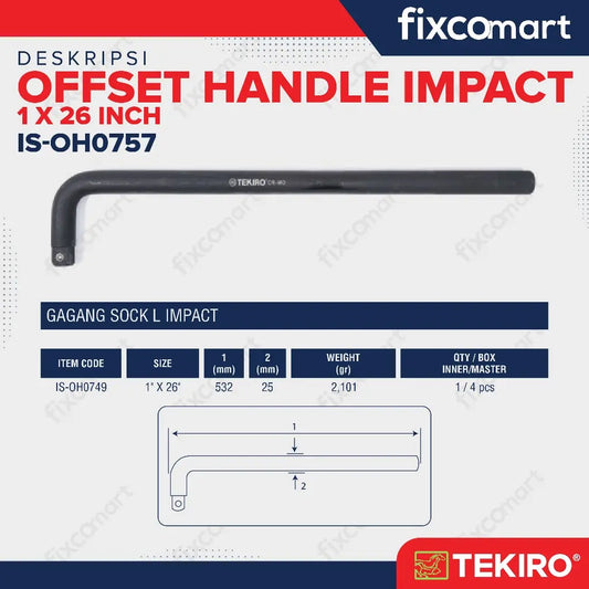 Tekiro Offset Handle Impact 1 X 26 Inch / Tekiro Gagang Sock L Impact FIXCOMART