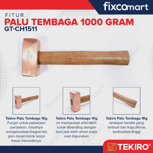 Tekiro Palu Tembaga 1000G / Tekiro Cooper Hammer
