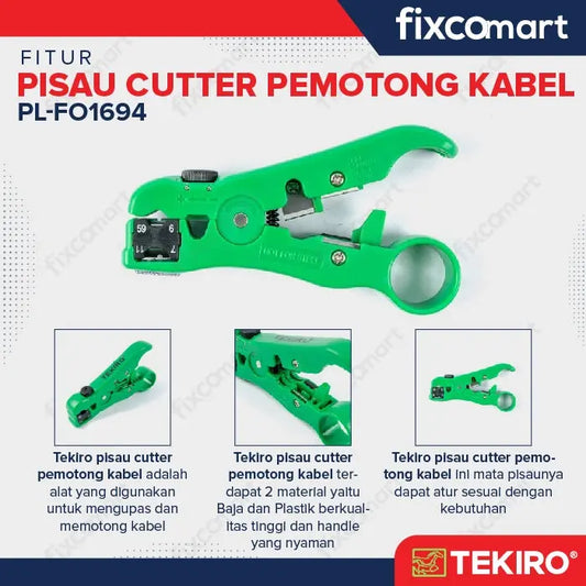 Tekiro Cutter Pemotong Kabel / Tekiro Blade Cable Stripper FIXCOMART