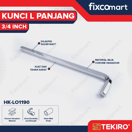Tekiro Kunci L Panjang 3/4 inch / Hex Key Long