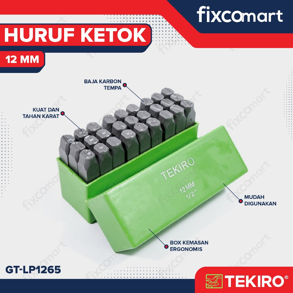 Huruf Ketok 12 mm / Ketok Huruf 12 mm / Letter Punch