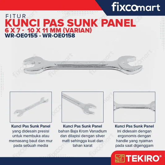 Tekiro Kunci Pas Sunk Panel 8 X 10 Mm FIXCOMART
