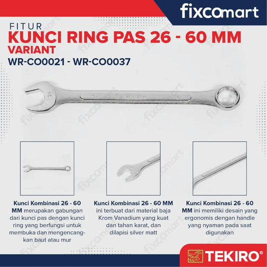 Tekiro Kunci Ring Pas 27 mm / Kunci Kombinasi FIXCOMART