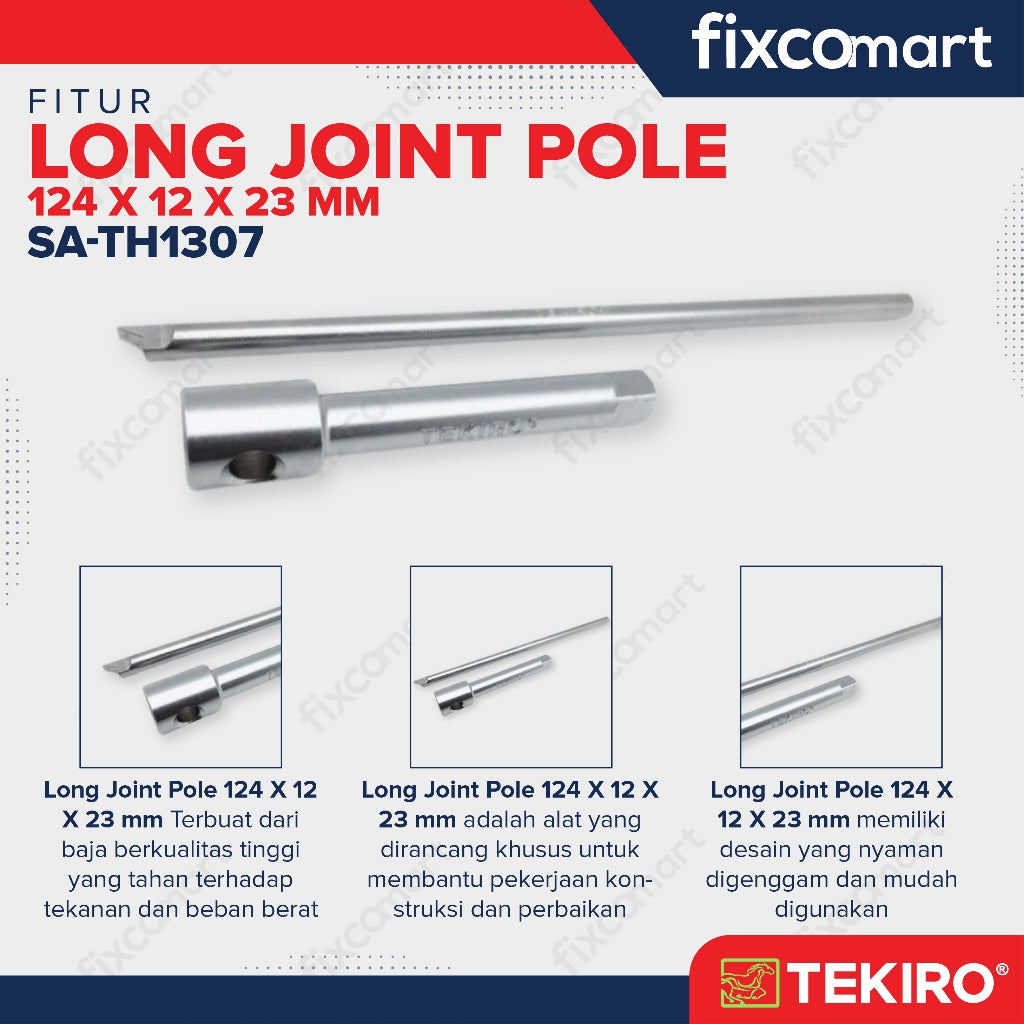 Tekiro Long Joint Pole 124 X 12 X 23 mm / Tekiro Pelepas Nut Kopling