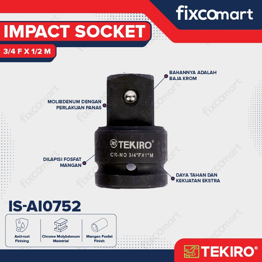 Tekiro Adaptor Impact 3/4 F X 1/2 M / Tekiro Sambungan Mata Sock Impact