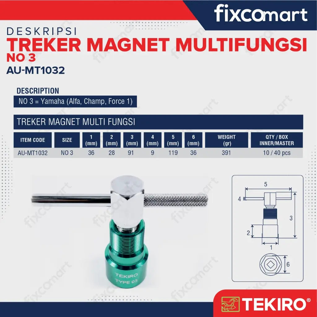 Tekiro Treker Magnet Multifungsi Yamaha FIXCOMART