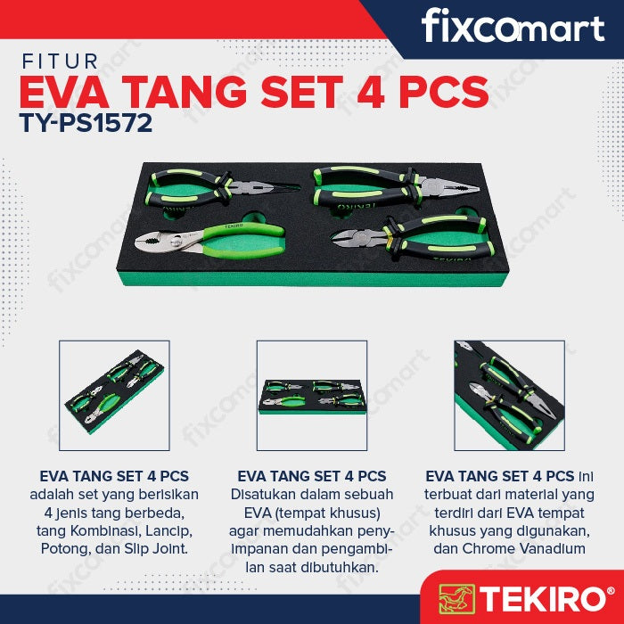 Tekiro Eva Tang Set 4 Pcs Tekiro Original