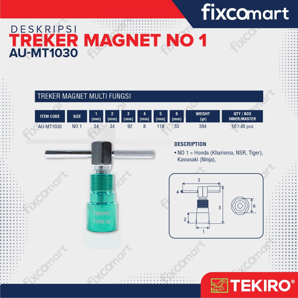 Tekiro Treker Magnet Multifungsi No 1 - Treker Motor