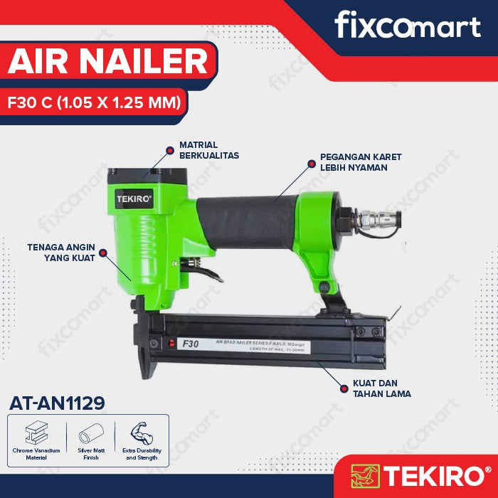 Tekiro Air Nailer 1.05 X 1.25 Mm / Alat Paku Tembak / Paku Lurus