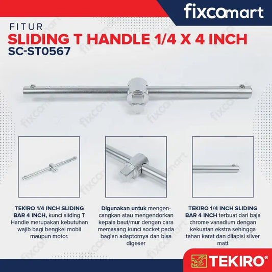 Tekiro Sliding T Handle 1/4 X 4 Inch / Gagang Sock T FIXCOMART