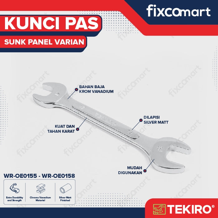 Tekiro Kunci Pas Sunk Panel 21X23 mm / Open End Wrench