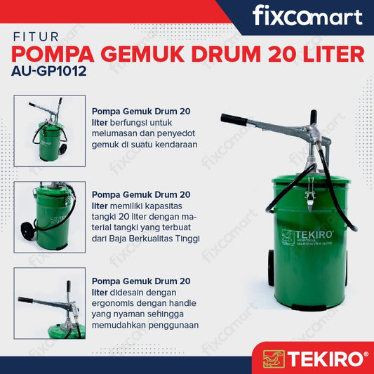 Tekiro Pompa Gemuk Drum 20 L / Tekiro Hand Grease Pump