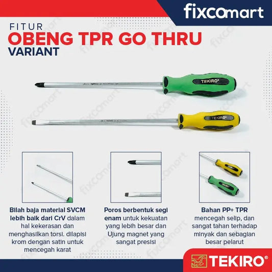 Tekiro Obeng Tpr Ketok (+) Plus dan Minus (-) FIXCOMART