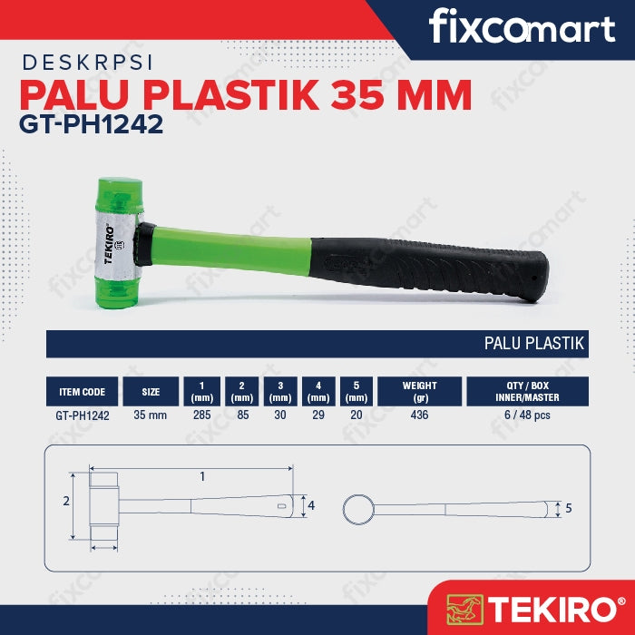 TEKIRO Palu Plastik Tekiro 35 Mm / Tekiro Double Plastic Hammer