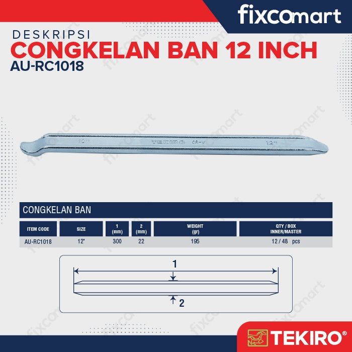 Tekiro Rim Crowbar / Tekiro Congkelan Ban 12 Inch
