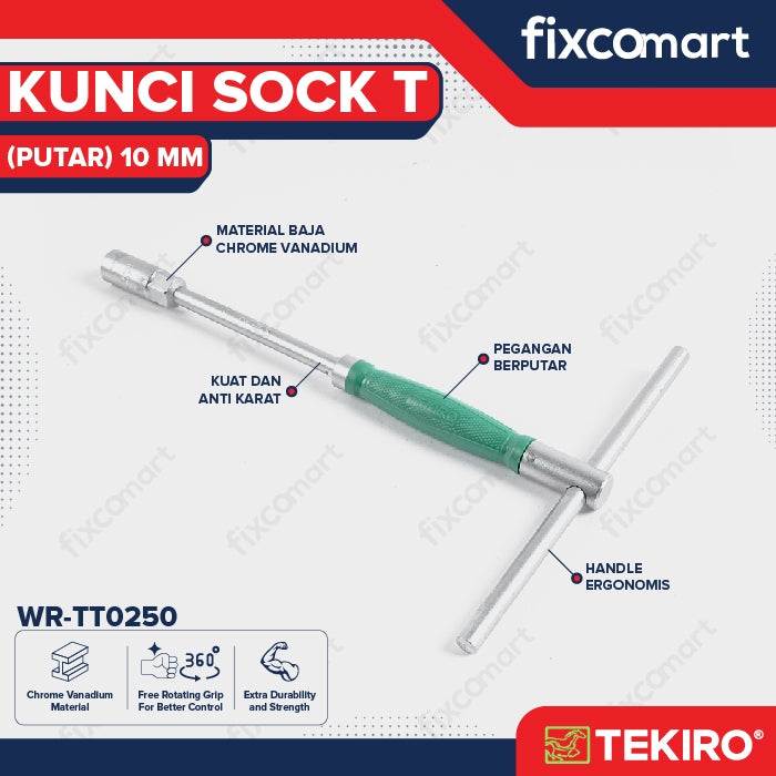 Tekiro Kunci Sock T Rotary 10 mm