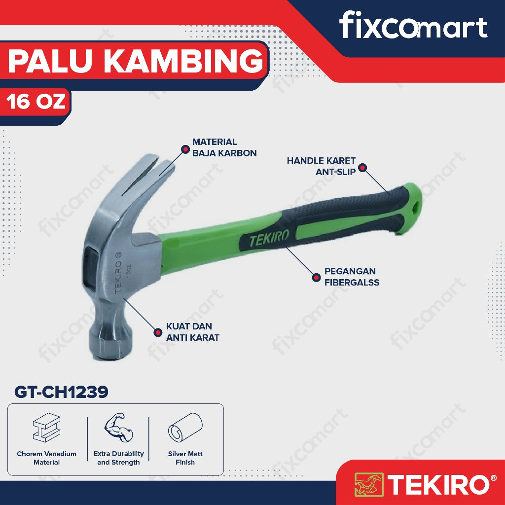 TEKIRO Palu Kambing 16Oz Tekiro / Claw Hammer Tekiro