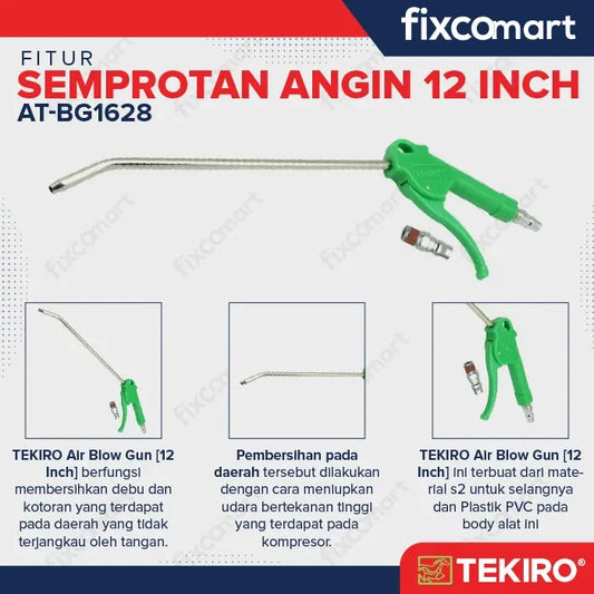 Tekiro Air Blow Gun 12 Inch FIXCOMART