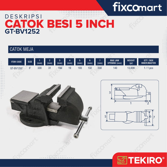 Tekiro Catok Besi 5" / Tekiro Ragum 5 Inch