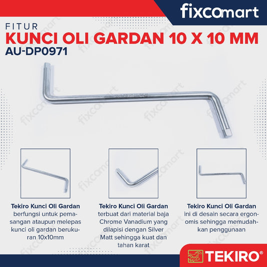 Tekiro Kunci Oli Ganda 10 X 10 mm / Tekiro Drain Plug Wrench