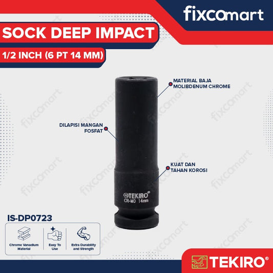 Tekiro deep impact socket 1/2 inch 6 PT 14 mm / mata sock