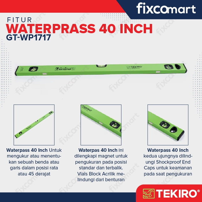 Tekiro Waterpass 40 Inch / Alat Ukur Level