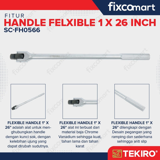 Tekiro Flexible Handle 1 X 26 Inch / Tekiro Gagang Ratchet Flexible