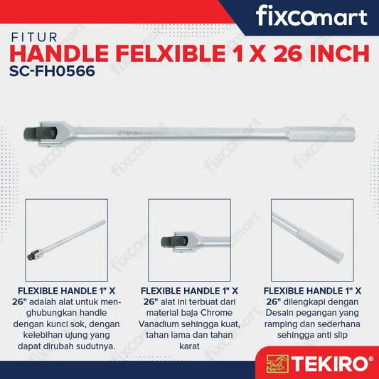 Tekiro Flexible Handle 1 X 26 Inch / Tekiro Gagang Ratchet Flexible FIXCOMART