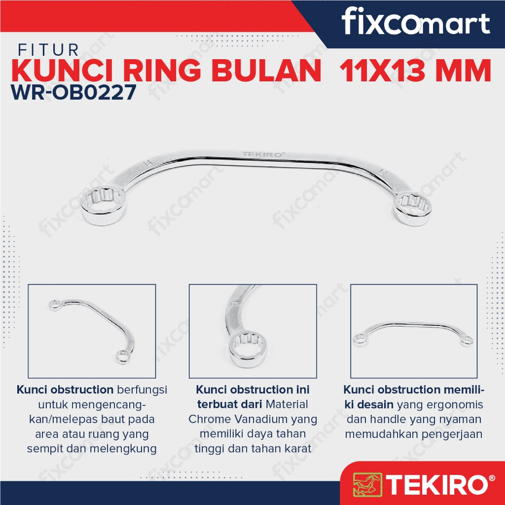 TEKIRO Kunci Ring Bulan Tekiro 11X13 mm