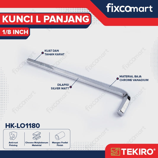 Tekiro Kunci L Panjang 1/8 inch / Hex Key Long