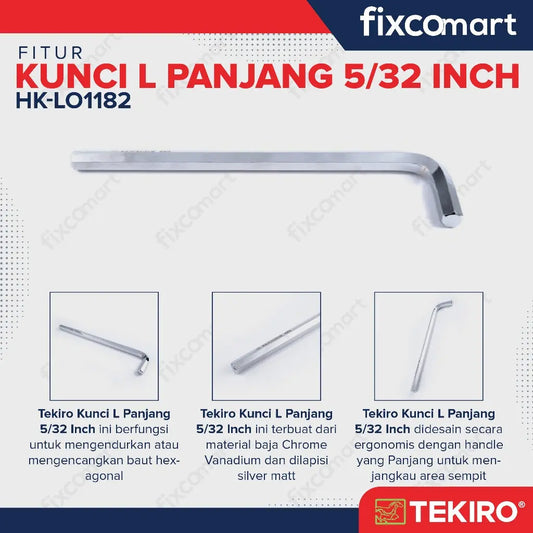 Tekiro Kunci L Panjang 5/32 inch / Hex Key Long FIXCOMART
