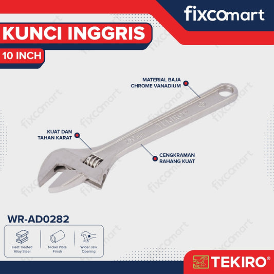 Tekiro Adjustable Wrench / Kunci Inggris 10 Inch