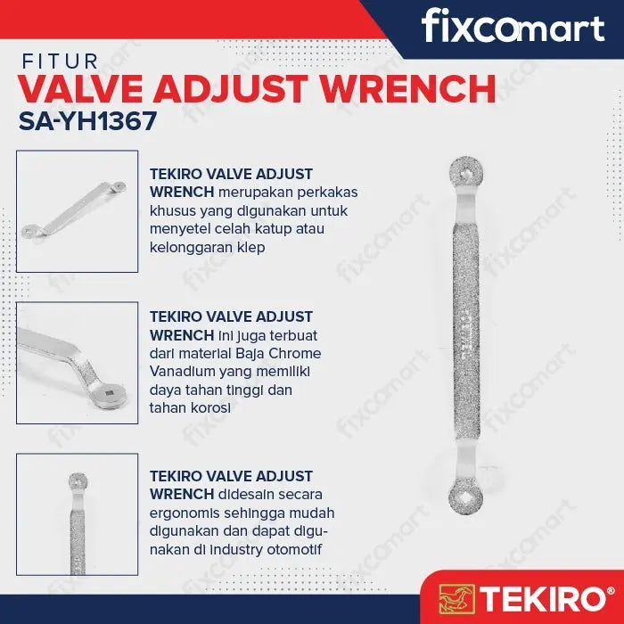 Tekiro Valve Adjust Wrench / Tekiro Kunci Penyetel Klep FIXCOMART