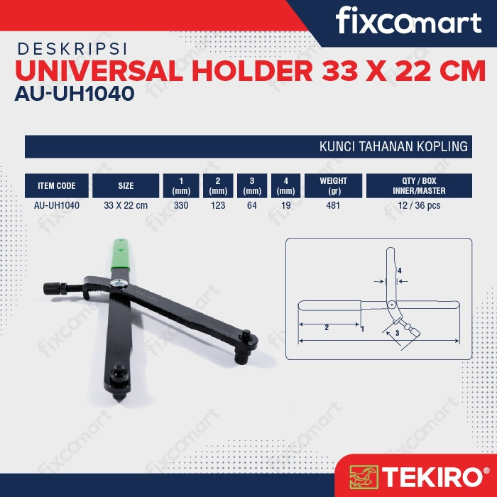 Tekiro Universal Holder / Tahanan Kopling 33 X 22 Cm