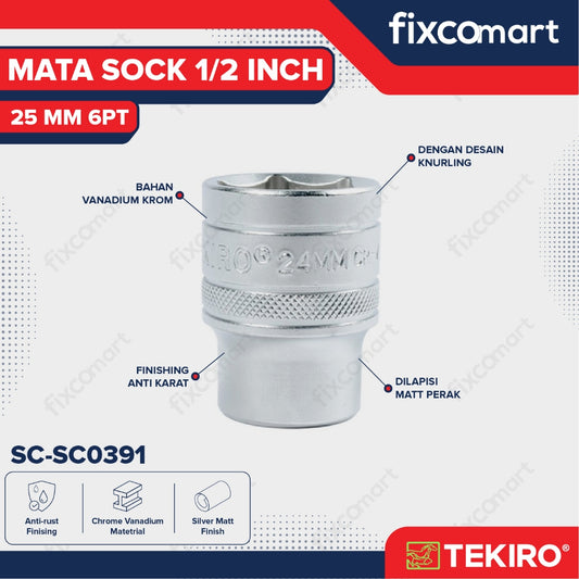 Tekiro Mata Sock 1/2 Inch 25 Mm 6 Pt
