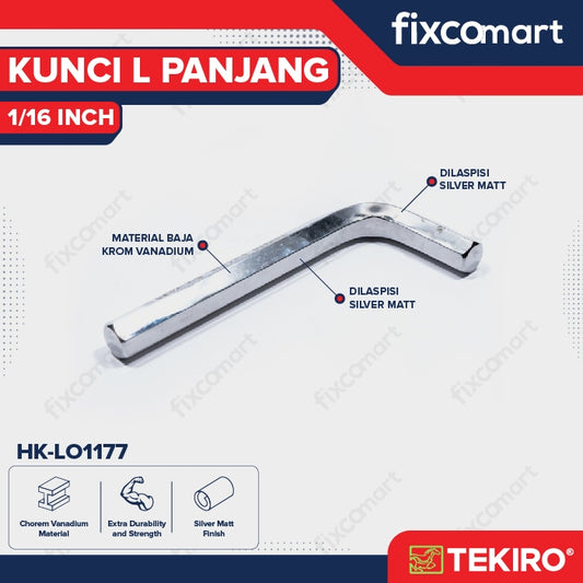 Tekiro Kunci L Panjang 1/16 inch / Hex Key Long
