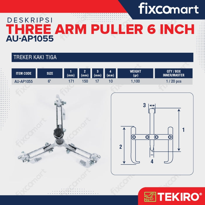 Tekiro Treker Kaki Tiga 6 Inch