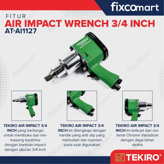 Tekiro Air Impact Wrench 3/4 Inch FIXCOMART