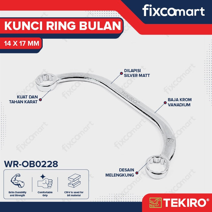 Tekiro Kunci Ring Bulan 14X17 mm