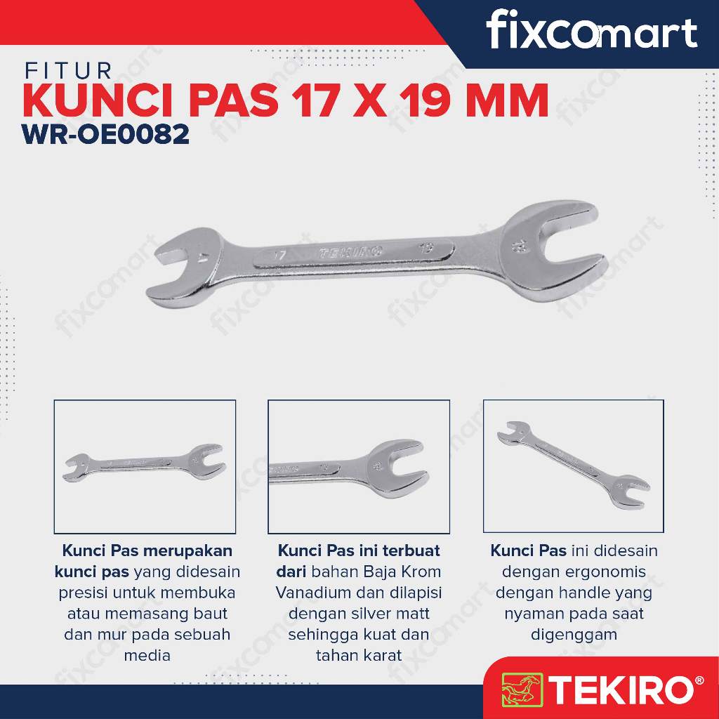 Tekiro Kunci Pas 17 X 19 Mm