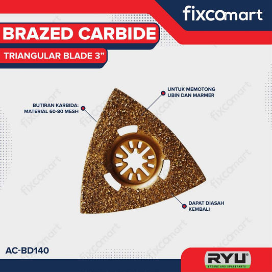 RYU PLANNER BLADE Brazed Carbide Triangular Blade 3"