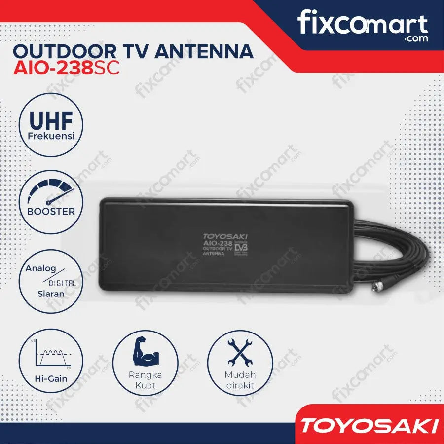 ANTENA TV Digital Outdoor Toyosaki AIO-238 USB / AIO 238 SC DVB T2 FIXCOMART