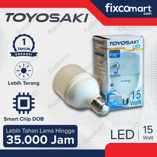 Lampu LED BESAR TOYOSAKI Cahaya Putih 15W 20W 30W 50W FIXCOMART