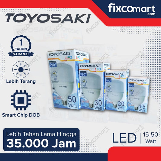 Lampu LED BESAR TOYOSAKI Cahaya Putih 15W 20W 30W 50W